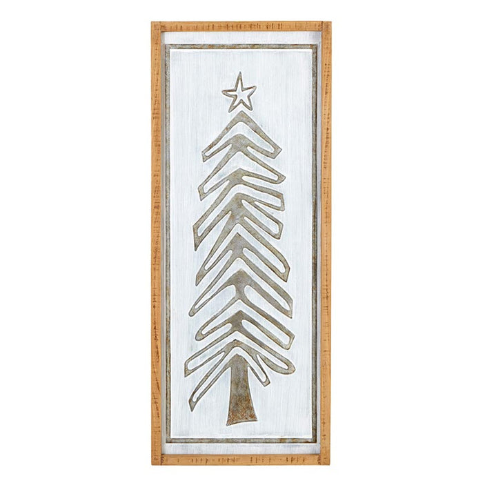 Christmas Tree Best Wishes Metal Sign