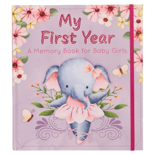 My First Year (Girls) Hardcover Memory Book