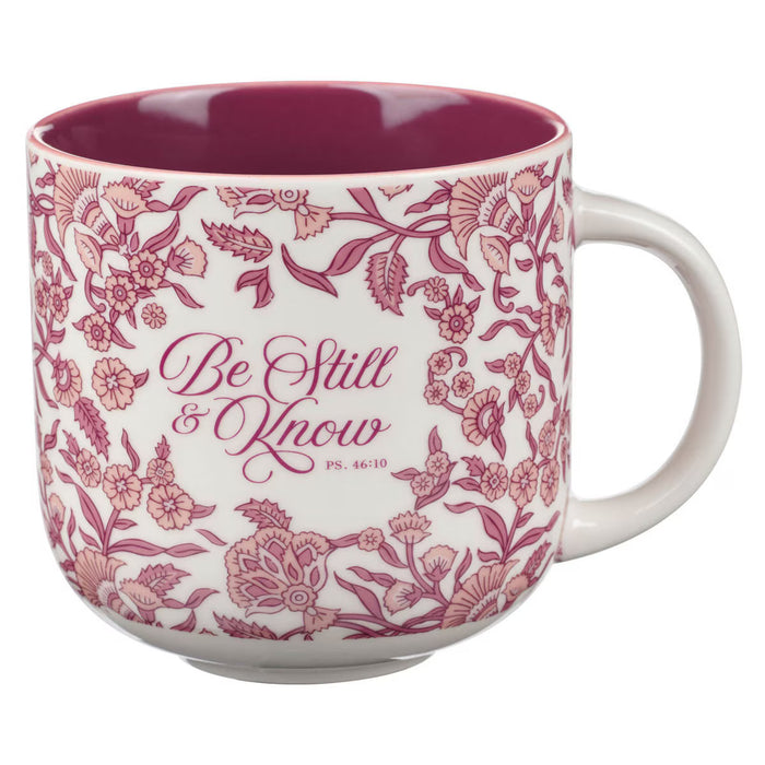 Coffee Mug Be Still Pink Spring Floral