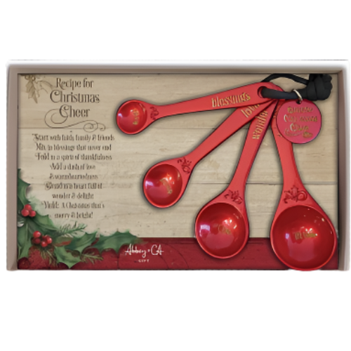 Measuring Spoons 4 Piece Set Recipe for Christmas Cheer