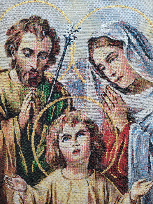 Holy Family Framed Tapestry from Medjugorje 9"x 11"
