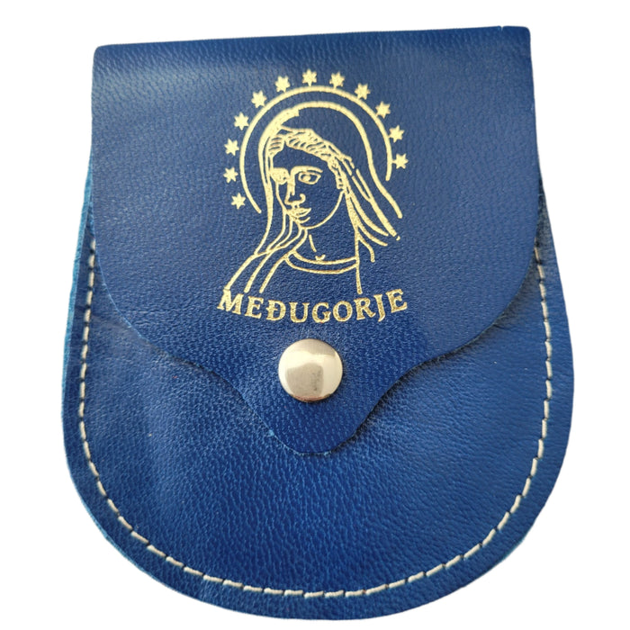 Leather Rosary Case From Medjugorje Multiple Colors