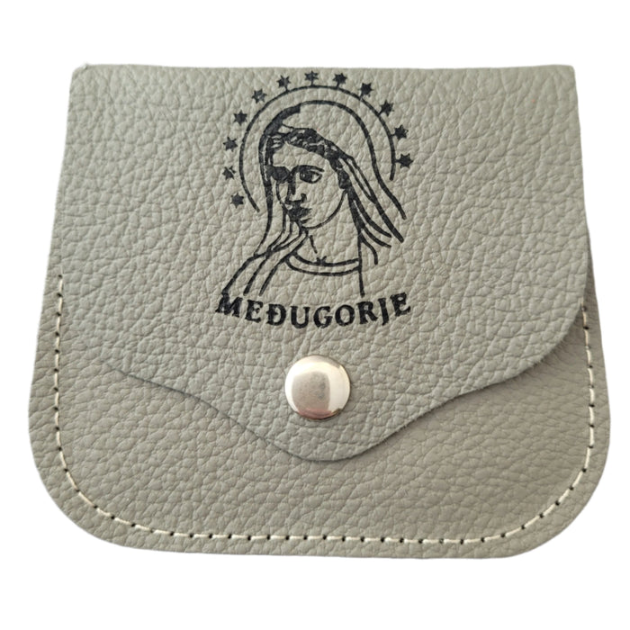 Leather Rosary Case From Medjugorje Multiple Colors