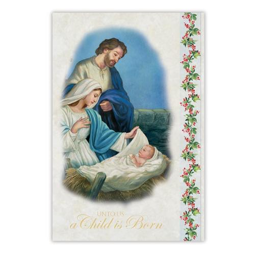CHRISTMAS CARD - UNTO US A CHILD IS BORN