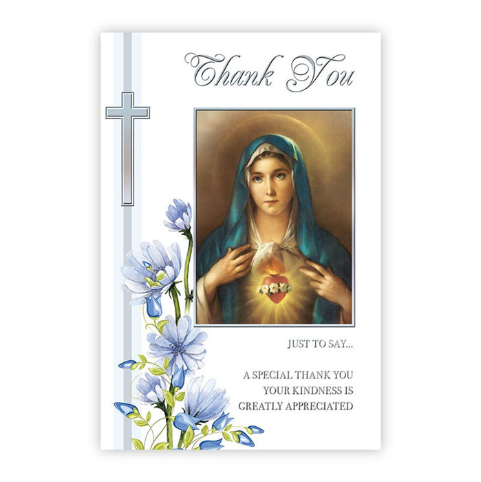 Thank You Greeting Card with Immaculate Heart