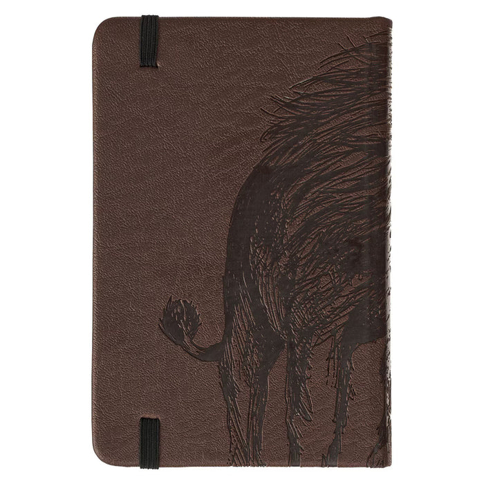 Notebook "Strength and Defense" Leather with Elastic Band Closure