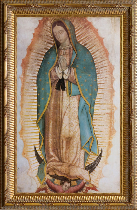 Our Lady of Guadalupe (Traditional) Basilica Gold Framed Art 6" x 10"