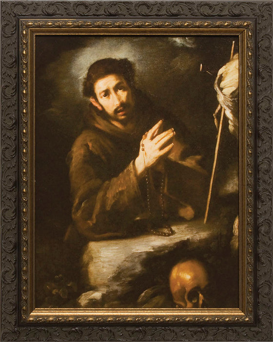 St Francis of Assisi in Prayer Framed Art 8" x 10"