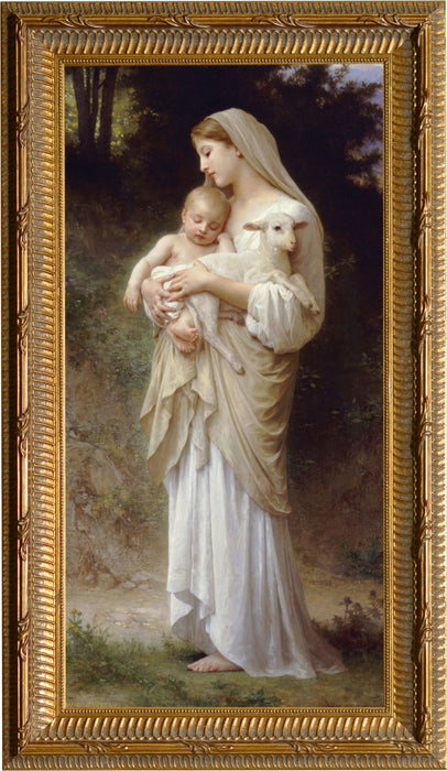 L'Innocence Ornate Gold Framed Art 5" x 10"