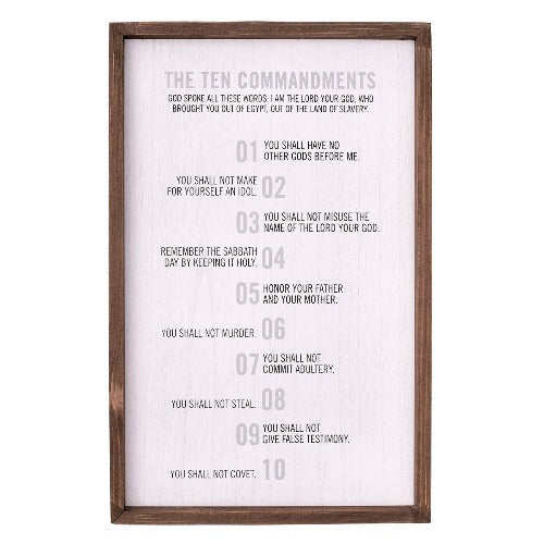 Wall Plaque The 10 Commandments