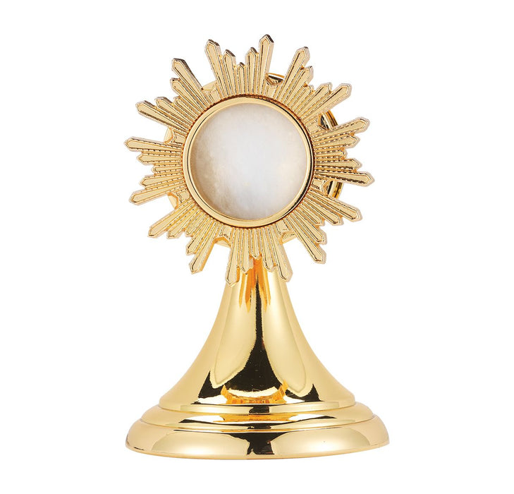 Gold Plated Reliquary with Sun Burst Border