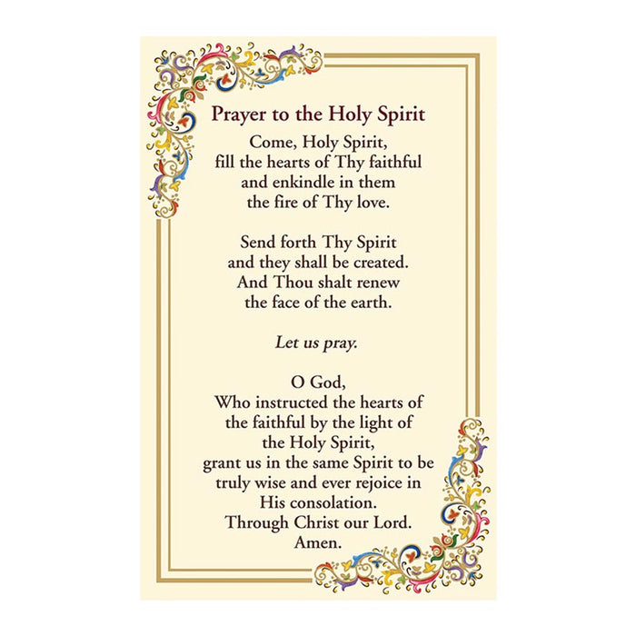 Holy Spirit Prayer Florentine Holy Card