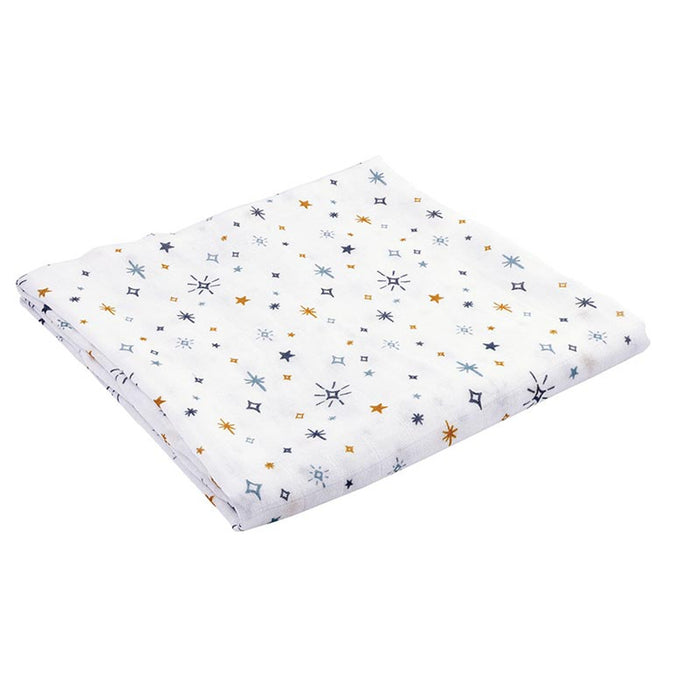Swaddles with Plush Rattle - Stars