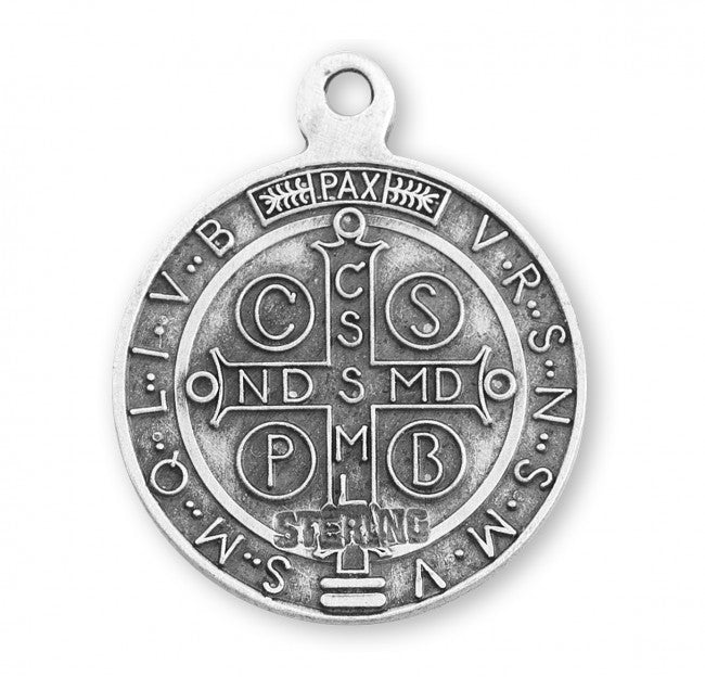 St Benedict round double sided medal-pendant WITHOUT CHAIN
