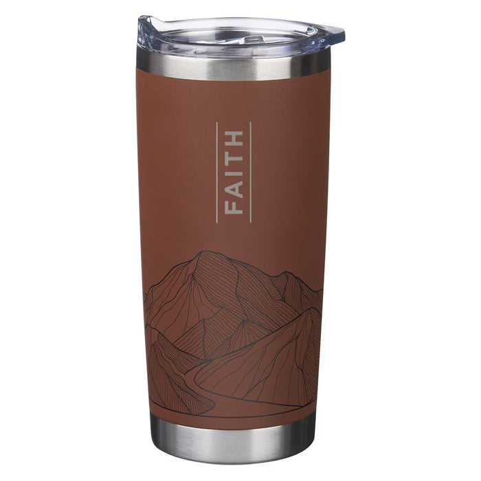 Tumbler "Faith" Brown Stainless Steel