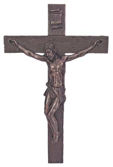 Crucifix in 16" cold cast bronze