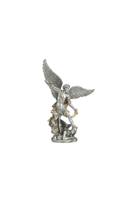 Archangel St. Michael Statue in cold cast Pewter Style Finish 4"