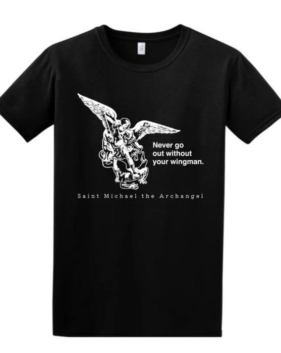 Adult T-Shirt "Your Wingman" St Michael Large Black