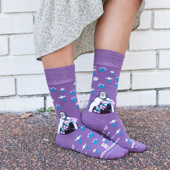 St Therese Wildflowers Adult Socks