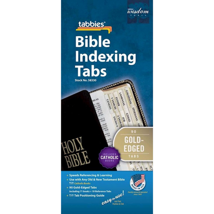 BIBLE TABS - GOLD EDGE - 90 TABBIES