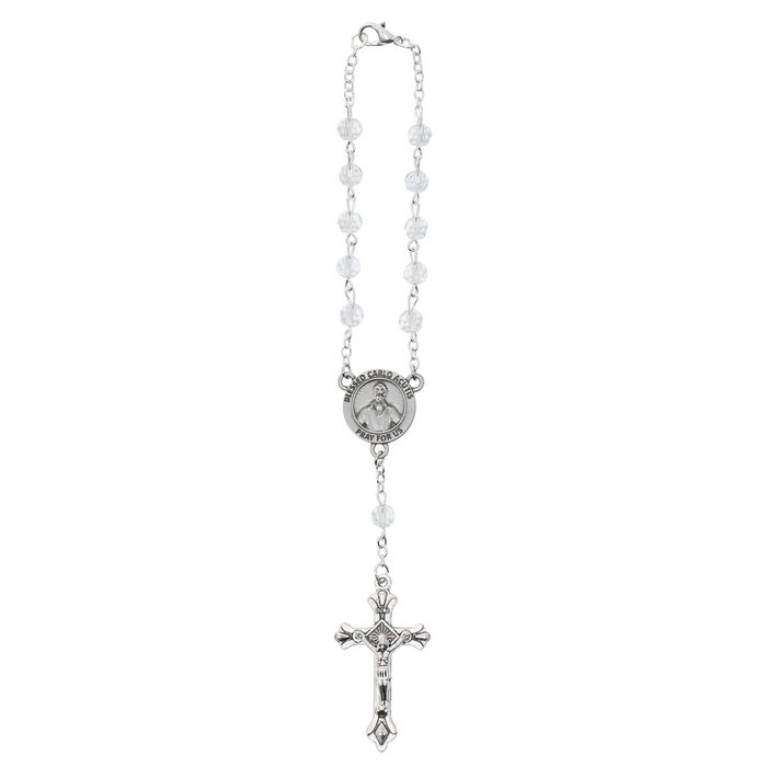 St Carlo Acutis Crystal Bead Auto Rosary