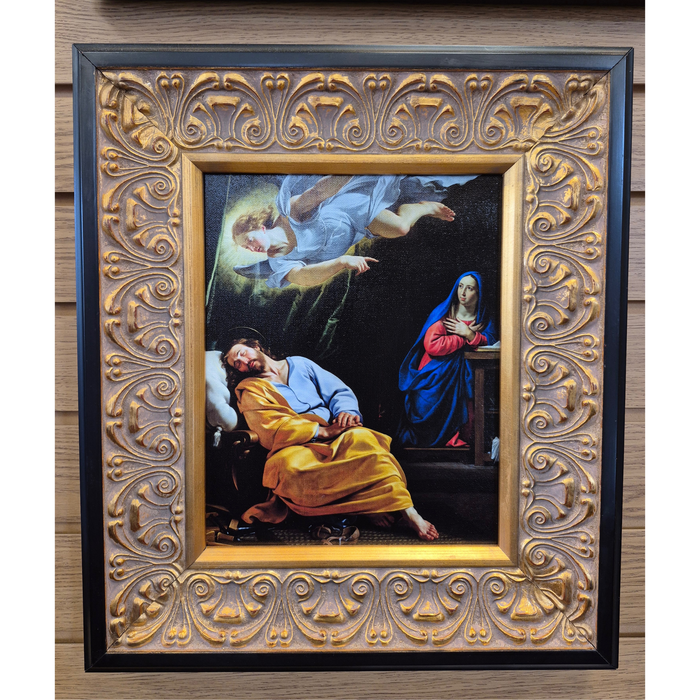 The Dream of Saint Joseph by Philippe De Champaigne Framed Canvas