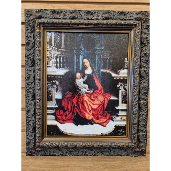 The Madonna and Child Enthroned Framed Canvas