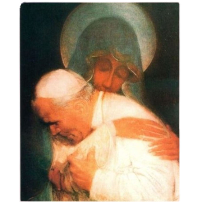 Pope Saint John Paul II With Mary Print