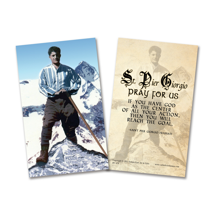 St Pier Giorgio Frassati Holy Card