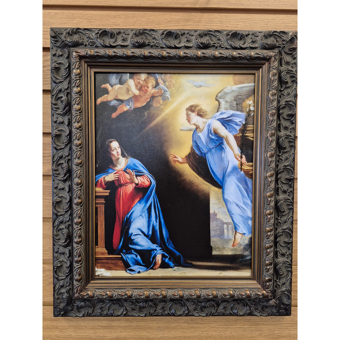 The Annunciation by Philippe De Champaigne Framed Canvas