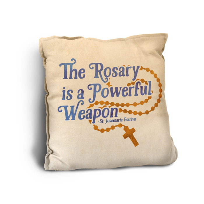 The Rosary Rustic Pillow