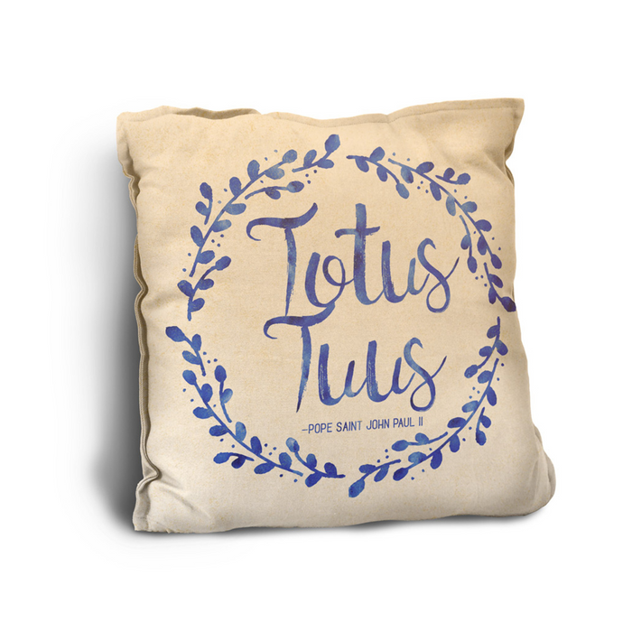 Totus Tuus Rustic Pillow Pope St John Paul II