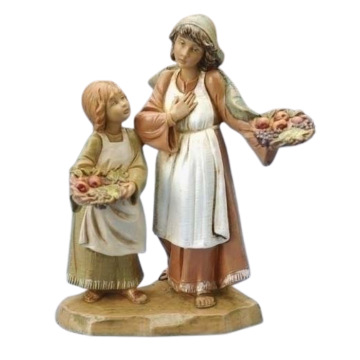 AVA & LEA  - WITH FRUIT BASKETS - 5" FONTANINI