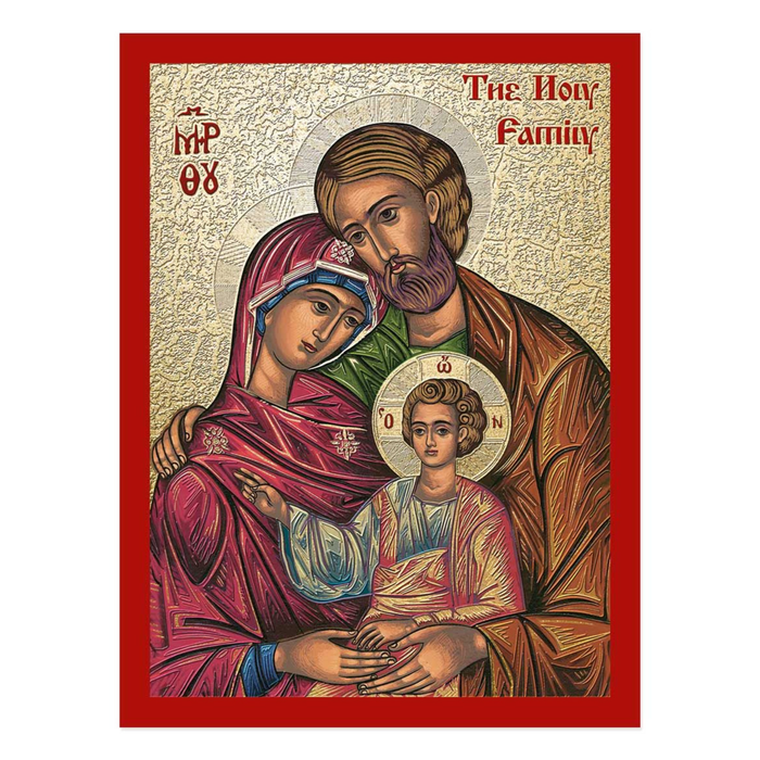Orthodox Icon Holy Family 7.5" x 10"