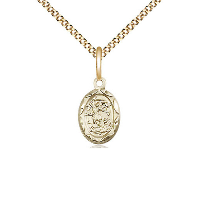 St Michael 14kt Gold Filled Medal on 16" Chain