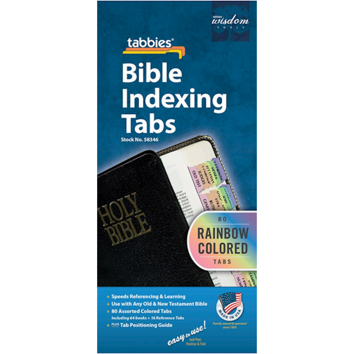 BIBLE TABS - RAINBOW - 90 TABS
