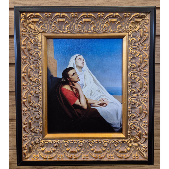 Saints Augustine and Monica by Ary Scheffer Framed Canvas