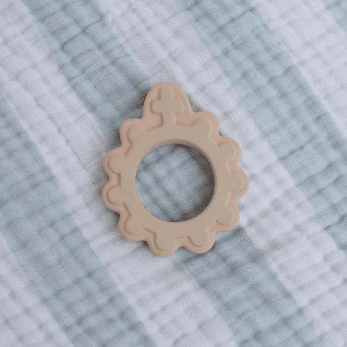 Baby's First Rosary Natural Rubber Teether (Dusty Pink)