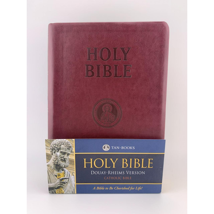 DOUAY RHEIMS - BURGUNDY FAUX LEATHER - SOFT