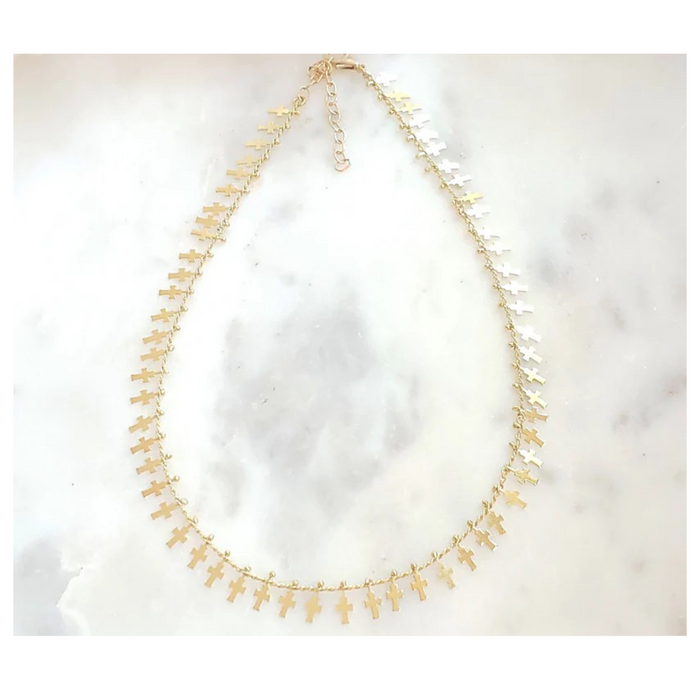 All Things Necklace Gold Tone 15.5" Chain