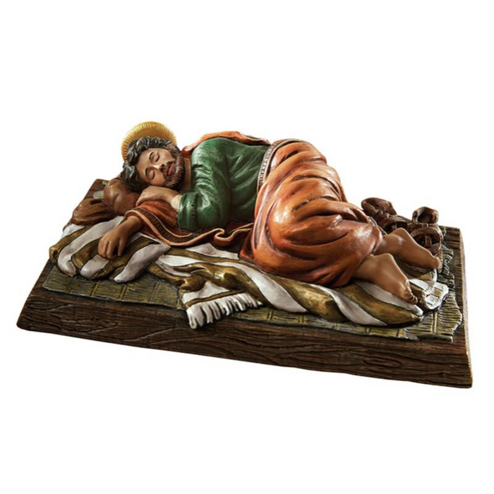 SLEEPING ST JOSEPH - 6" RESIN