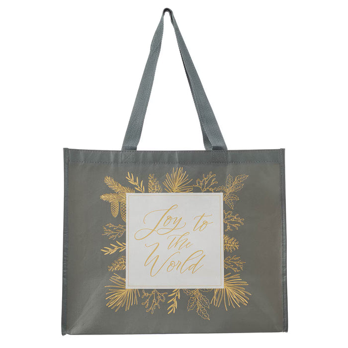 Tote Bag "Joy to the World" Gray