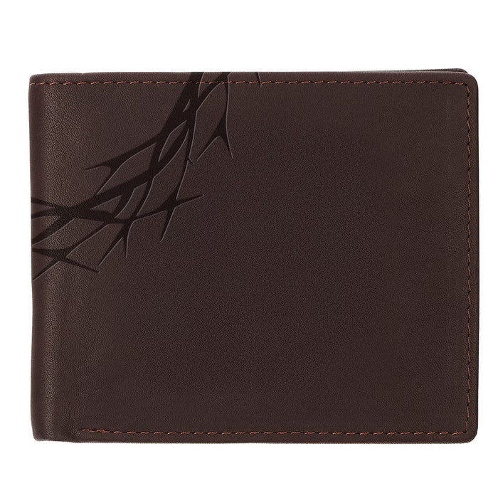 Wallet Crown of Thorns Brown Genuine Leather