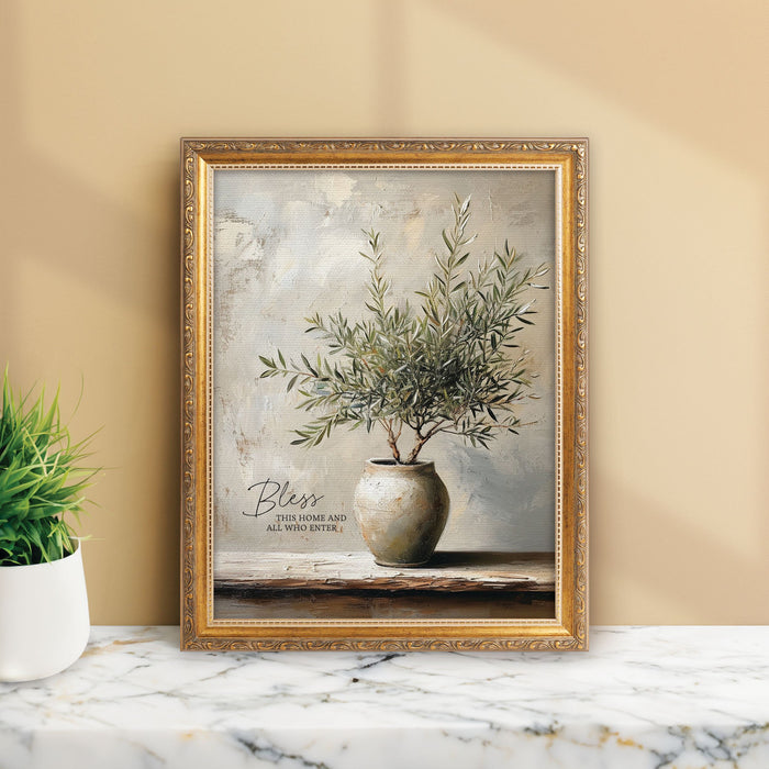 Bless This Home and All Who Enter Framed Art