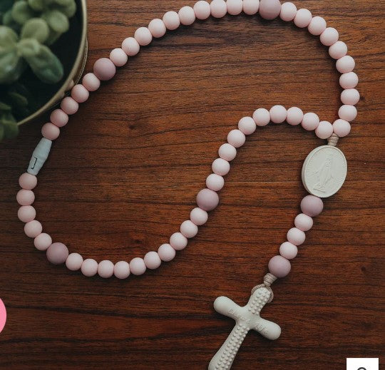 Baby Rosary Cecilia Pink Silicone
