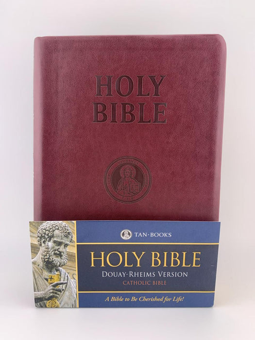 DOUAY RHEIMS - BURGUNDY FAUX LEATHER - SOFT