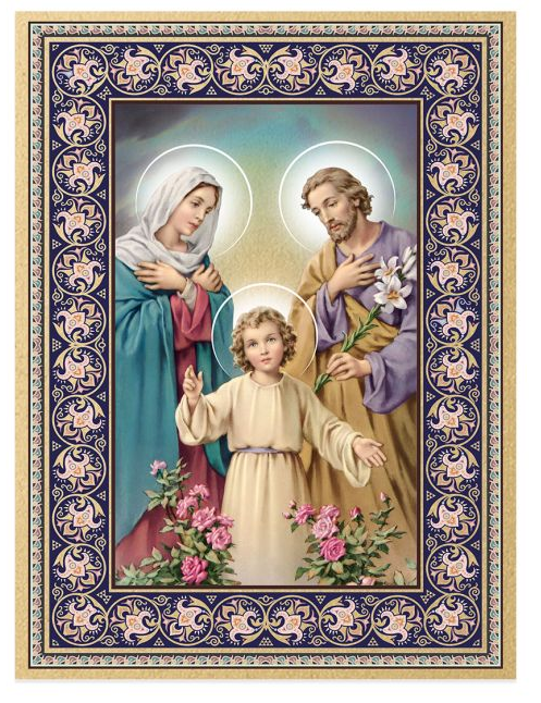Holy Family 6" x 8" Italian Wood Plaque