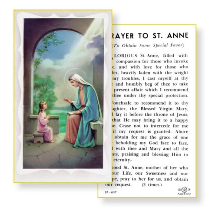ST ANNE HOLY CARD - PRAYER -  PAPER