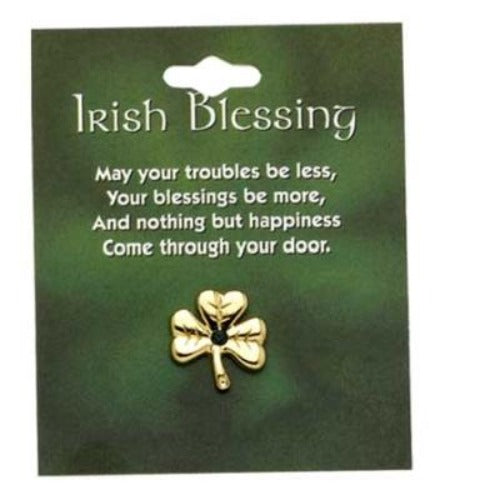Pin - Shamrock - Irish - Gold Tone