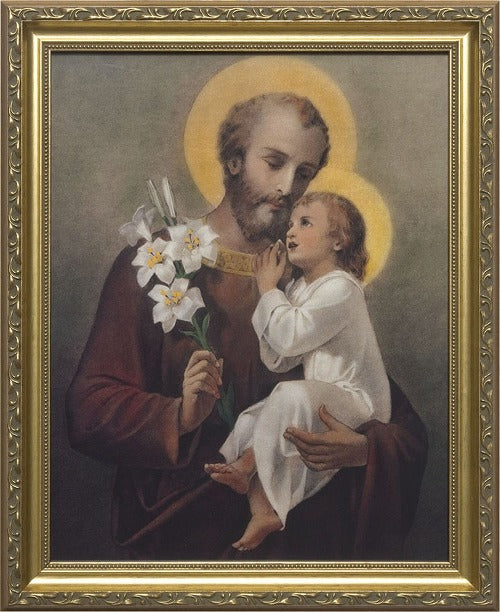 Young Saint Joseph 11" x 14" in Gold Frame